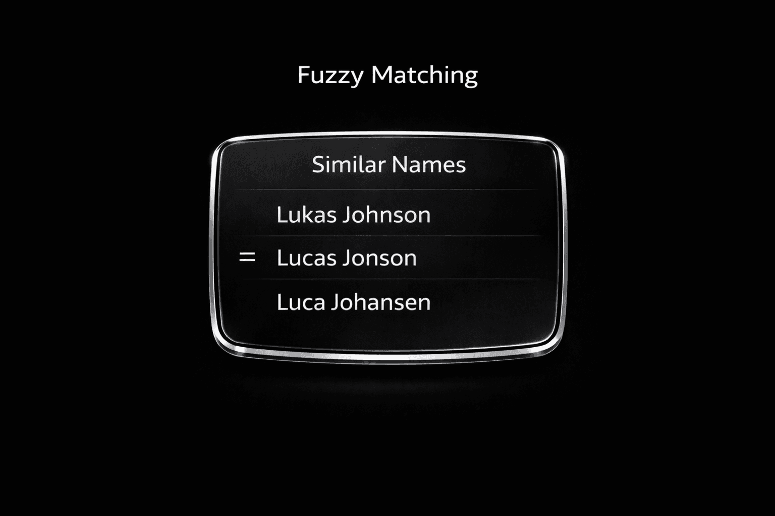 Fuzzy Matching