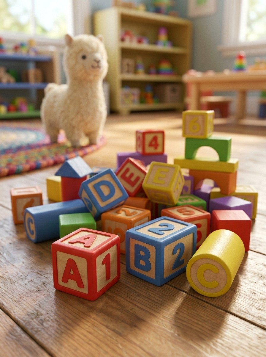 Staff disinfecting classroom surfaces and toys with child-safe cleaning products