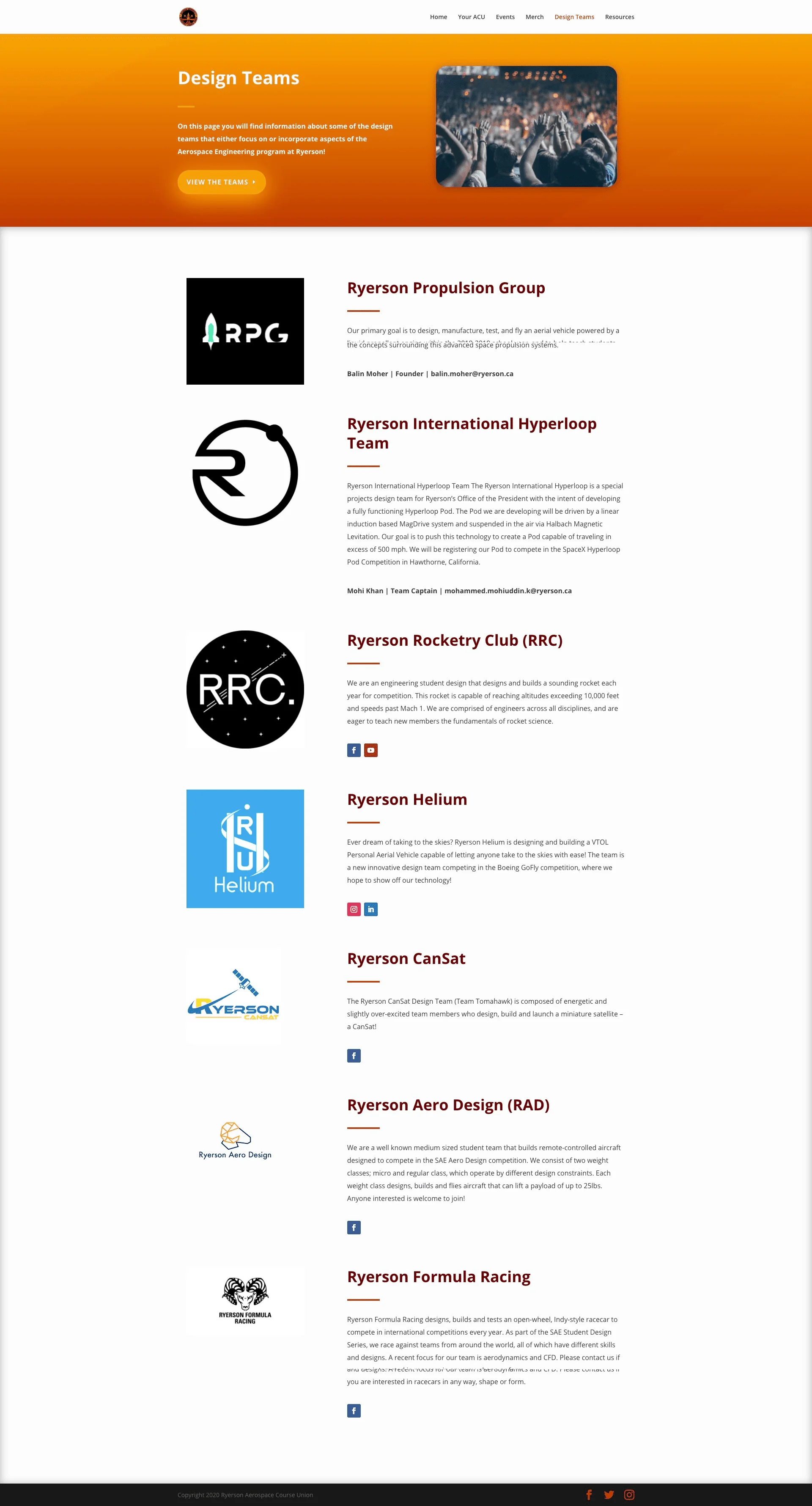 Union-Design-Teams page for aerocu website developed & designed by Dreams Agency Mississauga, Ontario