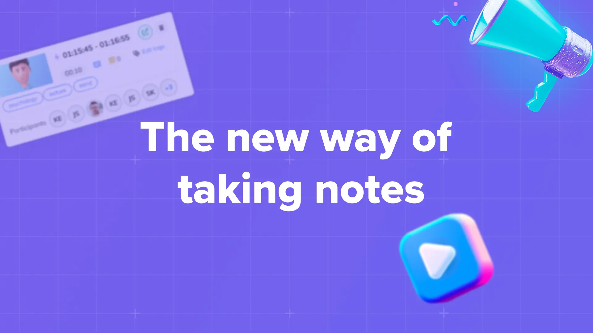 A graphic with the inscription "The new way of taking notes"