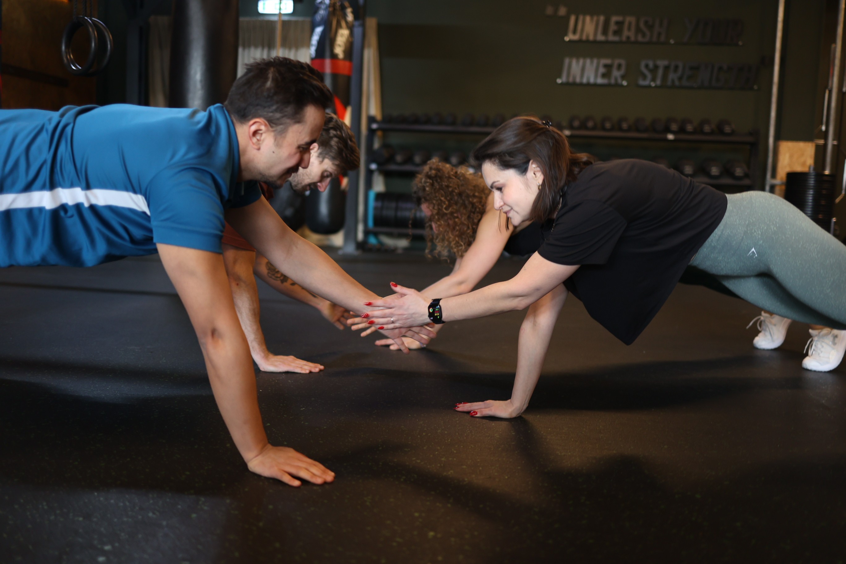 Group of men surfing