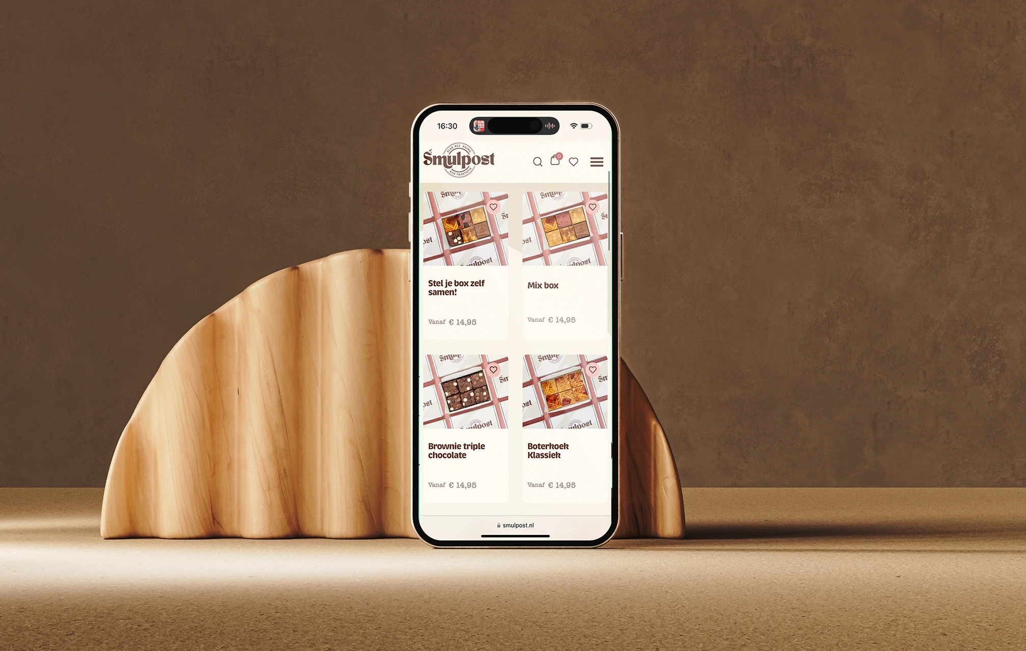 Modern bedroom with a unique brown bed and chair.