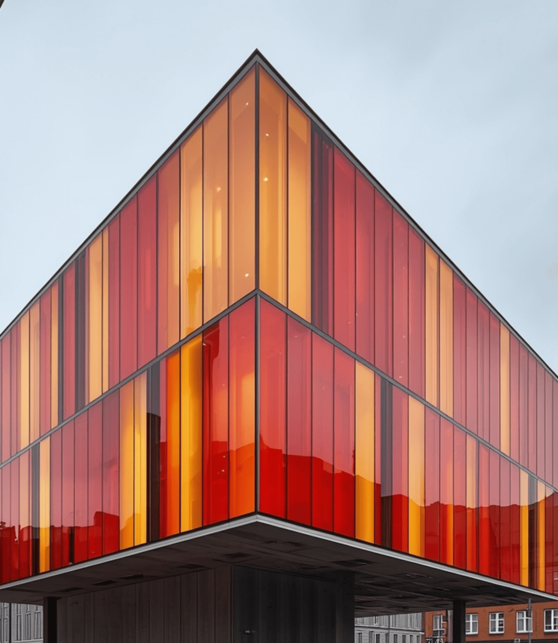 Orange glass building