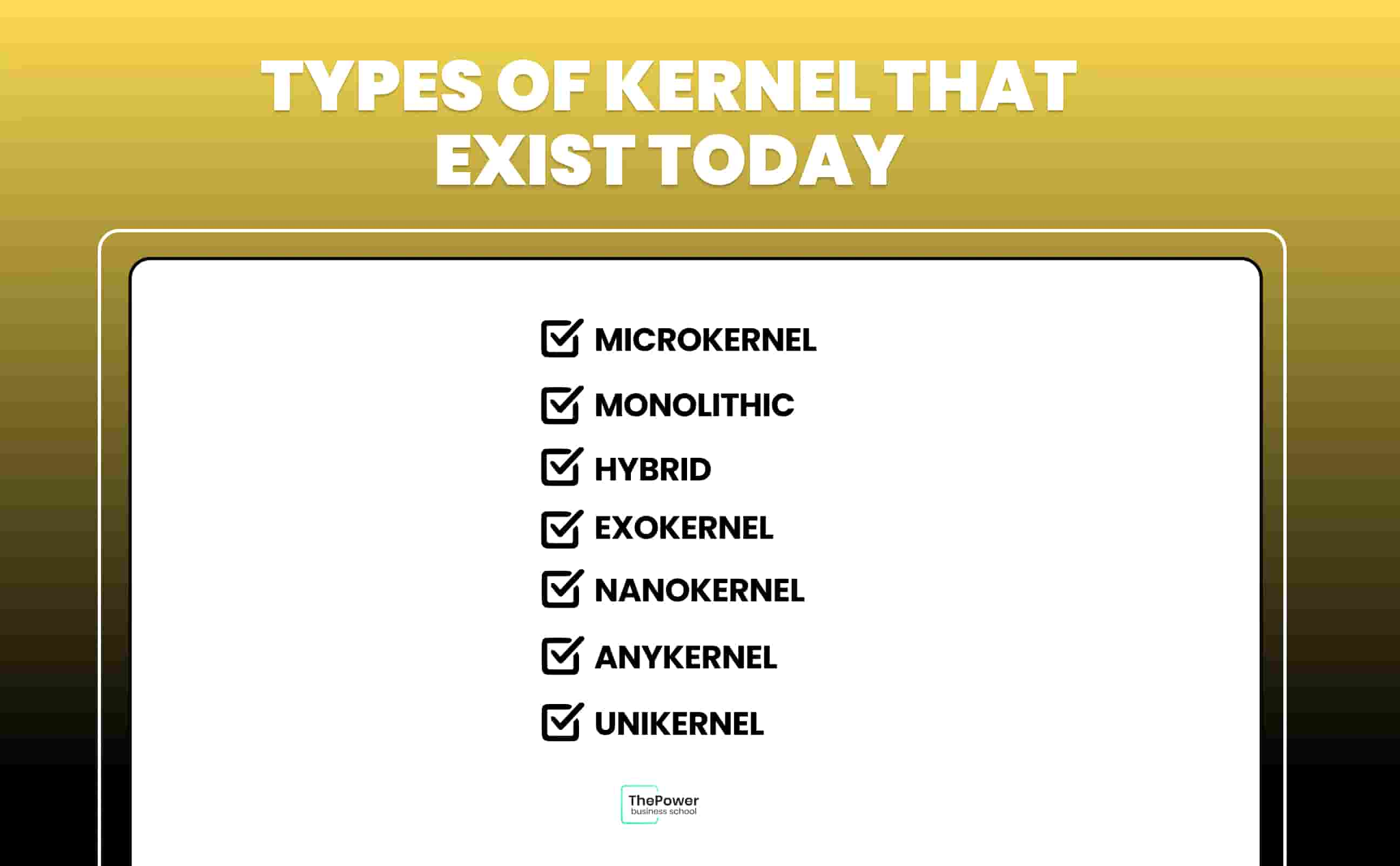 Types of Kernel