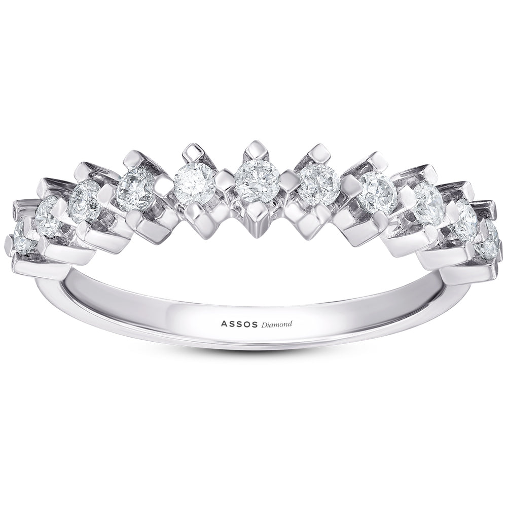 Assos 0.72 Karat G Renk SI2 Pırlanta Yarım Tur Yüzük