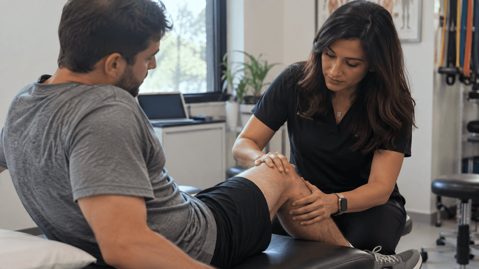 Dr.divya treating knee pain