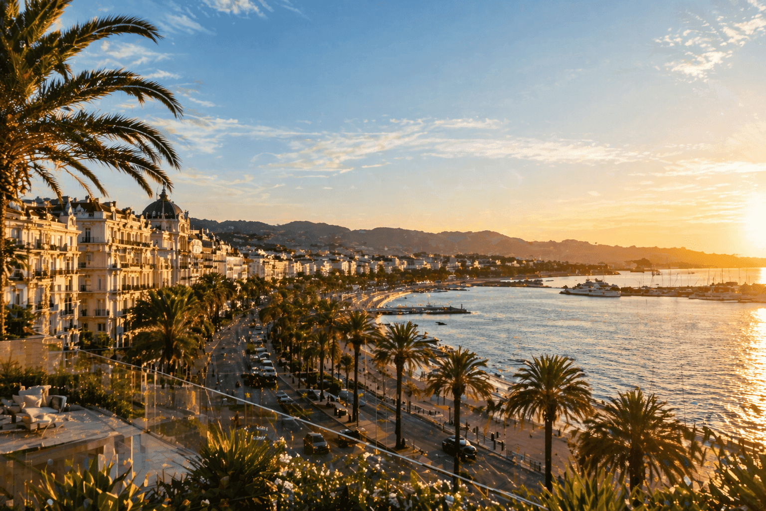 Dynamic picture of a cyclist riding downhill