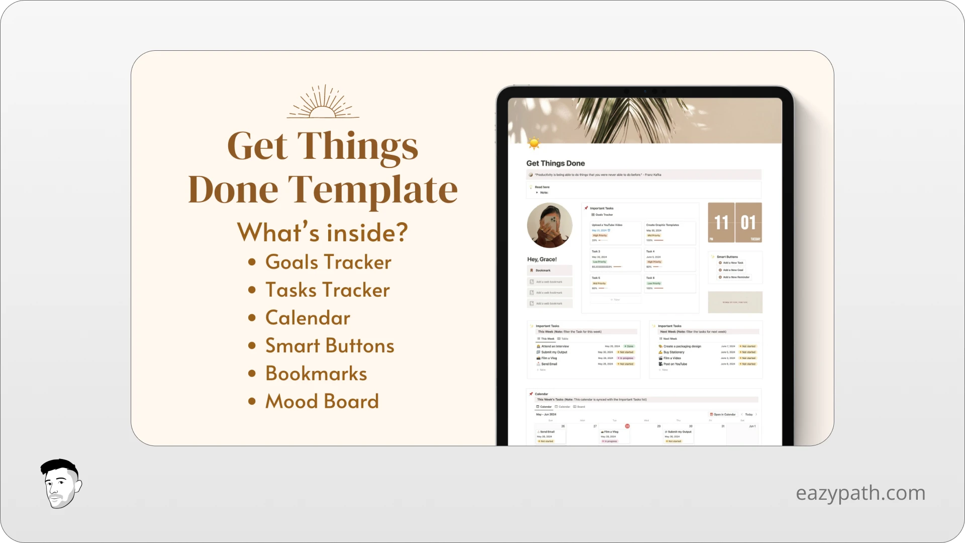 Aesthetic Get Things Done Template (GTD)