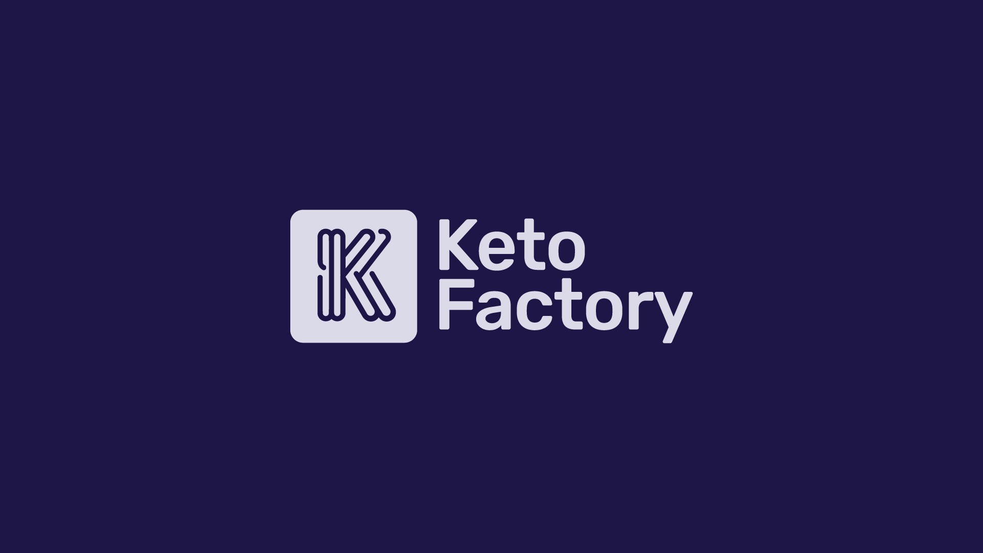 Diseño de logotipo para Keto Factory, productos bajos en carbohidratos – estudio de branding en Chile.