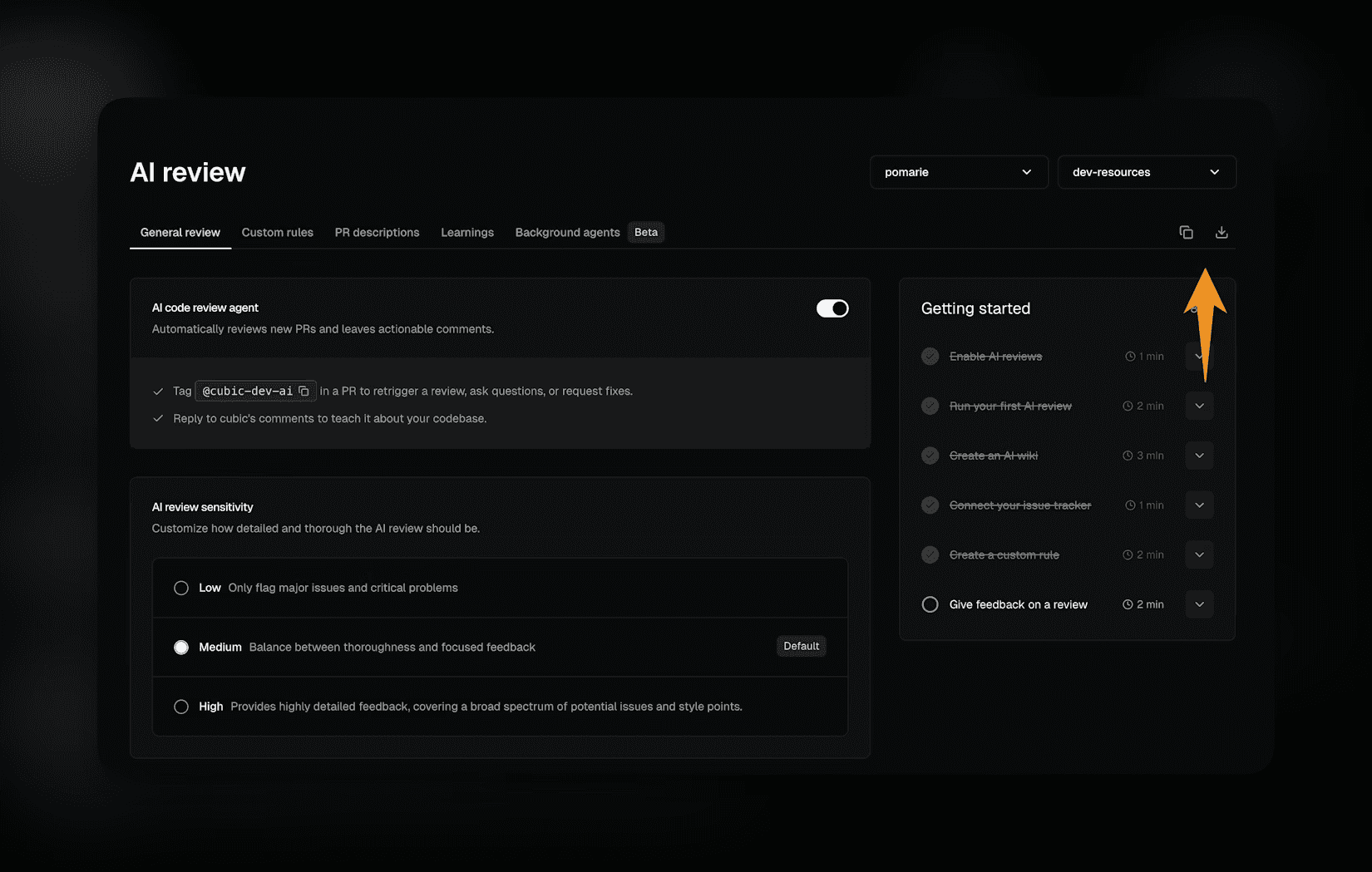 Best AI Code review tool - cubic