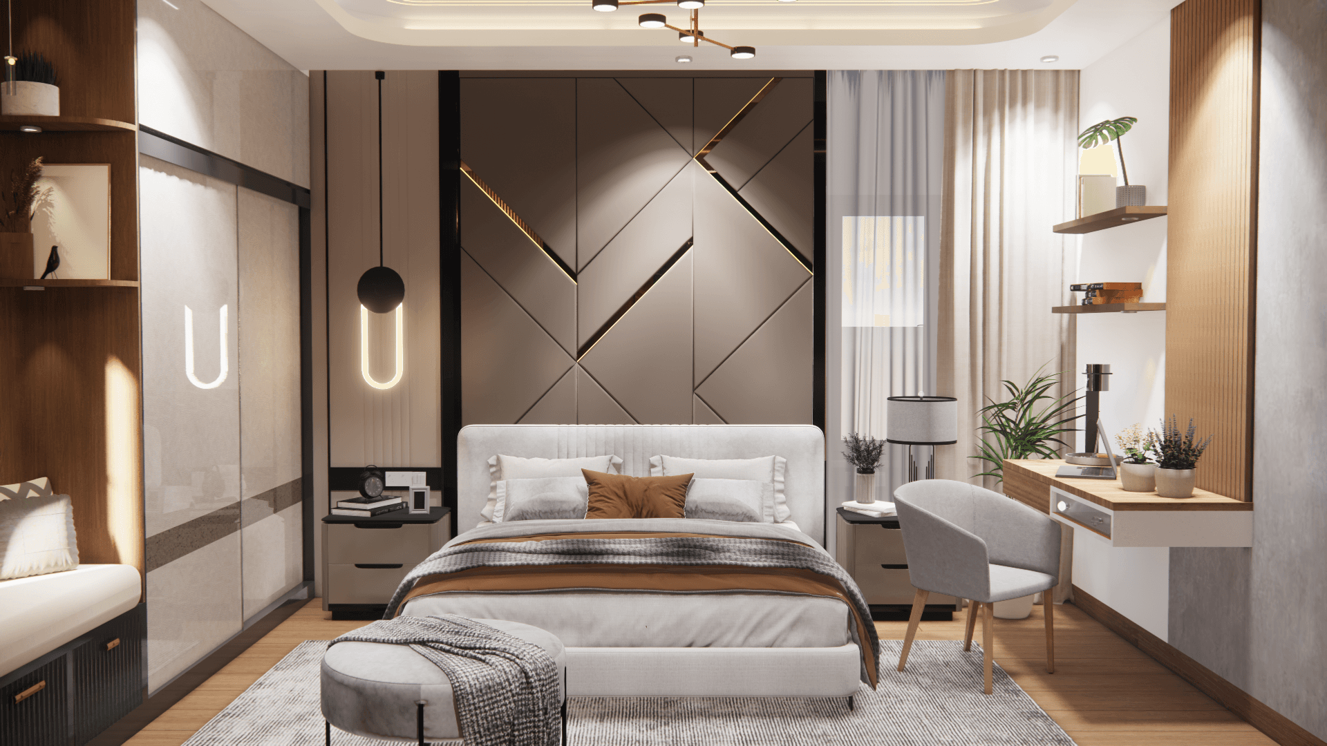 Portrait of a woman in a white tank top looking over her shoulder with dramatic lighting and shadow on the wall.