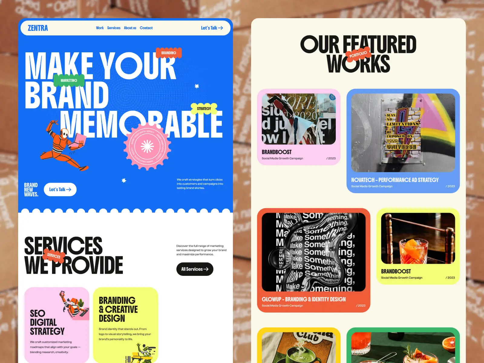 zentra digital marketing agency template