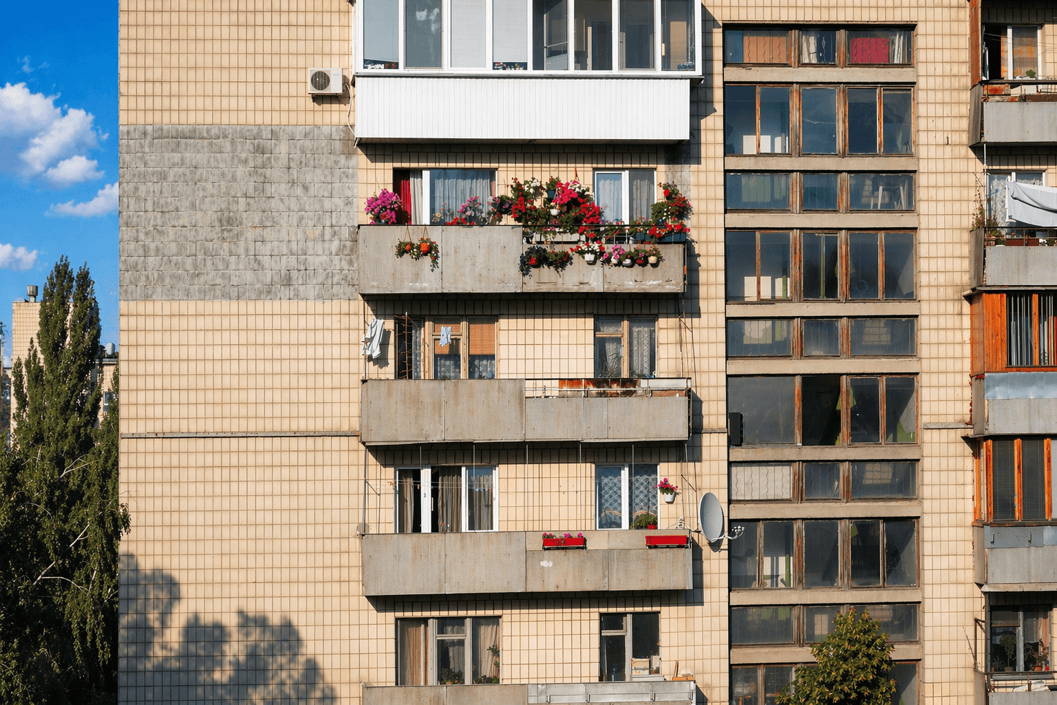 Soviet panelka building