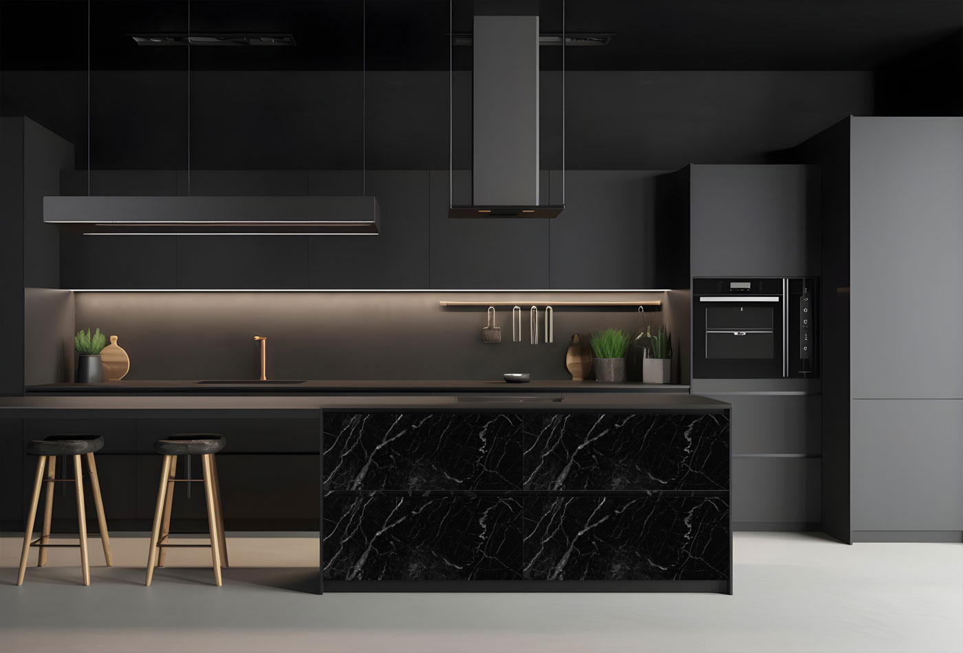 Melamina Carrara Negro TecnoTabla |  Tablero MDF | 15 MM  