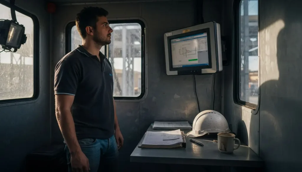 Un esperto si occupa di garantire la sicurezza informatica all’interno del cantiere, monitorando costantemente le reti e i sistemi digitali utilizzati.