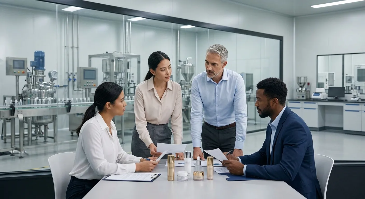 Skincare brand discussing partnership with a PDRN serum manufacturer