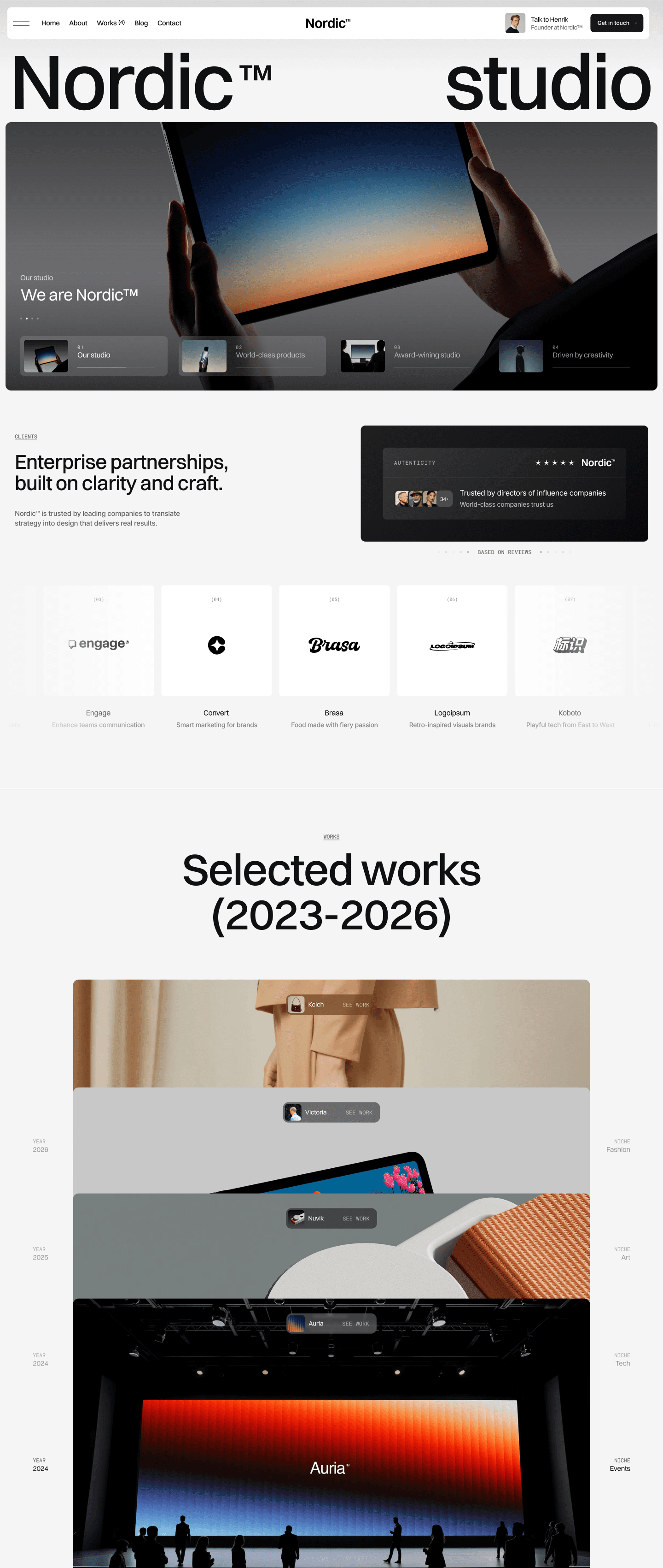 screenshot of nordic template