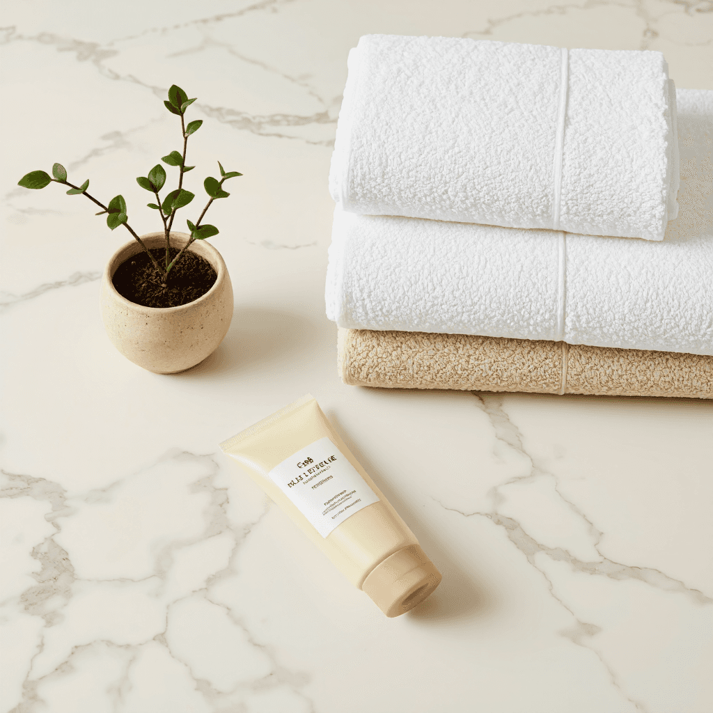 product photography of tube of solid perfume