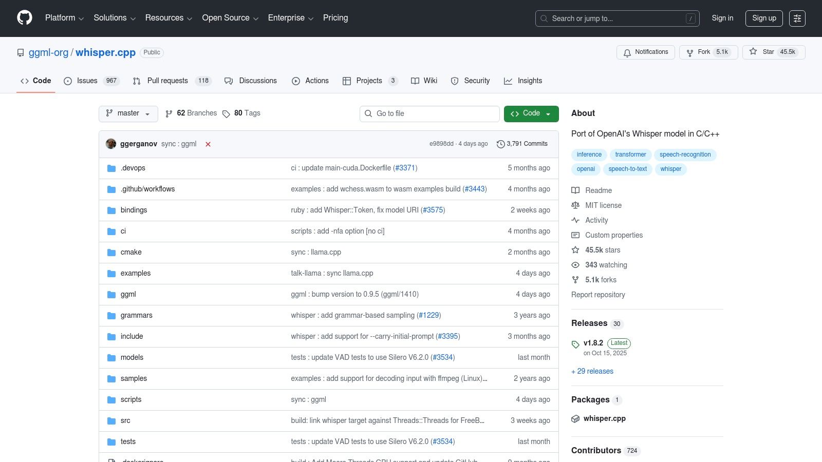 OpenAI Whisper (open-source)
