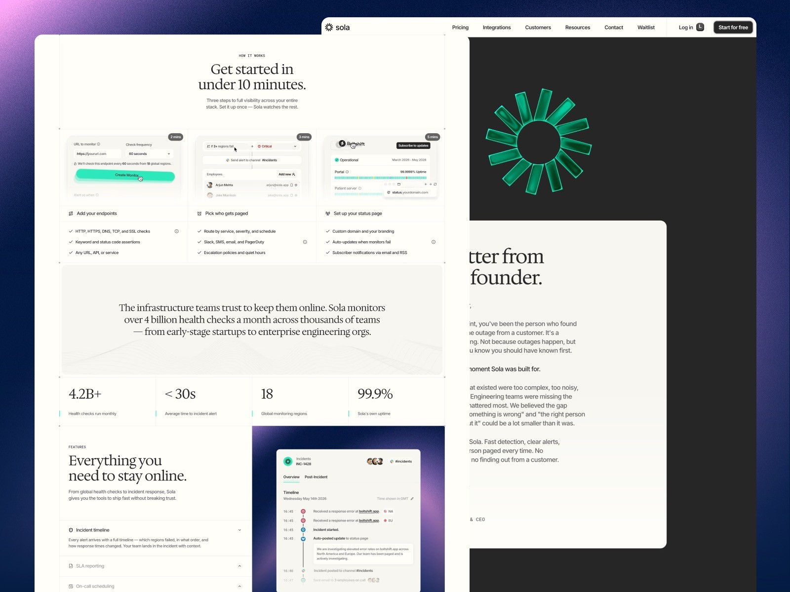 Sola Framer SaaS Template Thumbnail 2