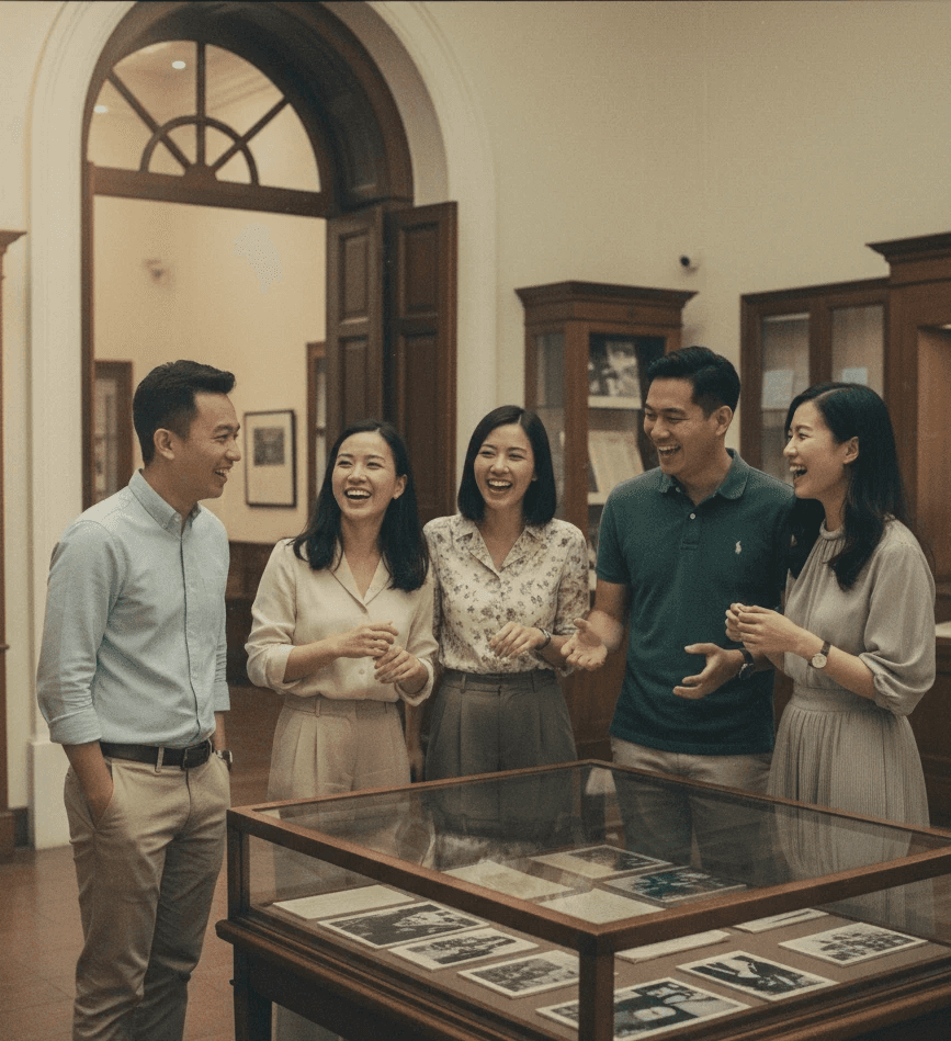 Attendees engaging in 1-on-1 conversations at the Genesis Festival