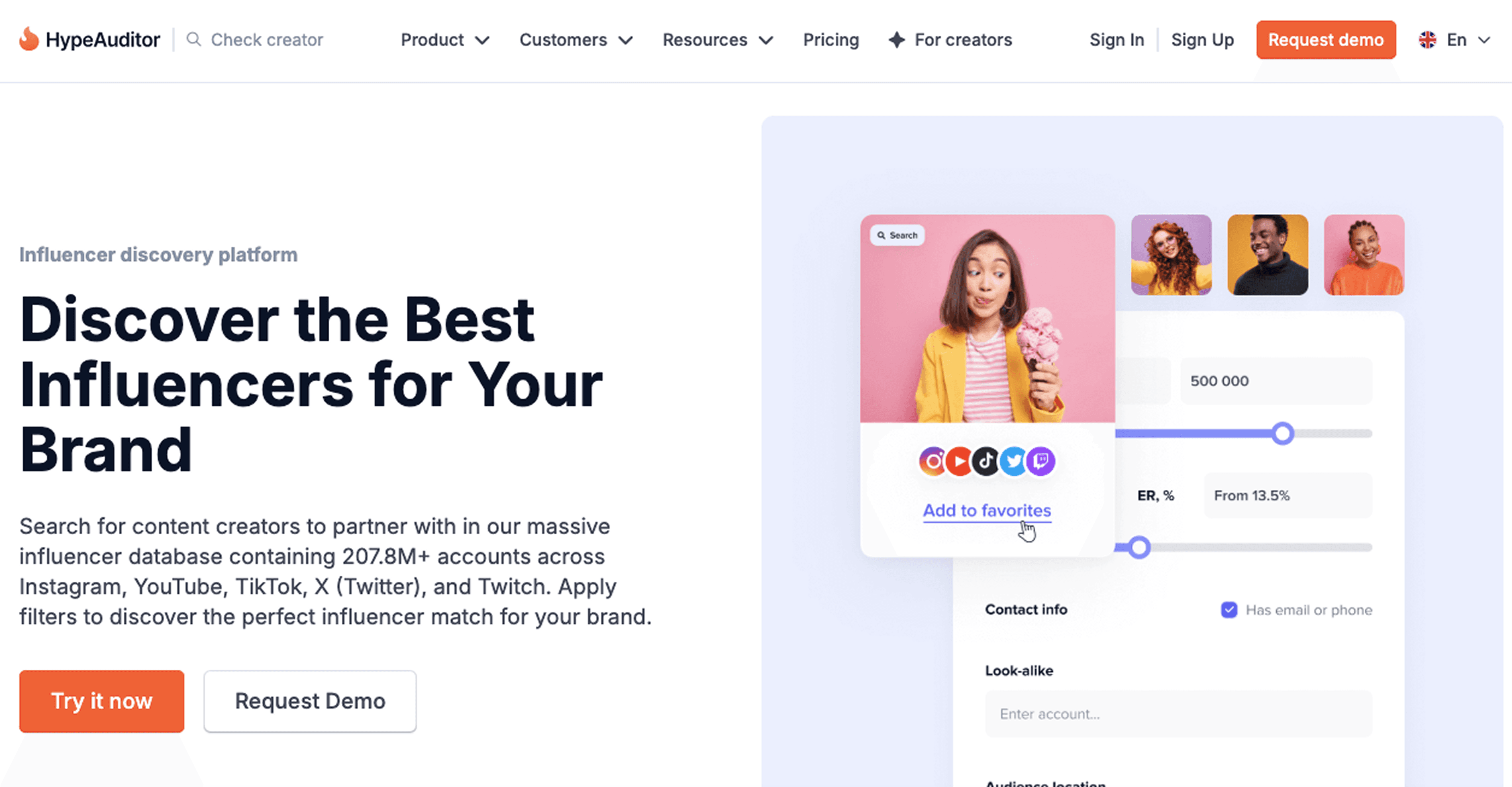 HypeAuditor Influencer Discovery