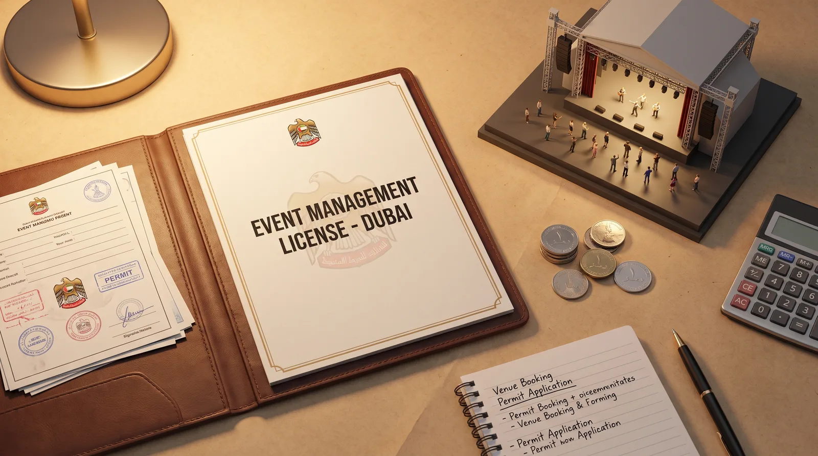 Event management license Dubai with permits and activity documents