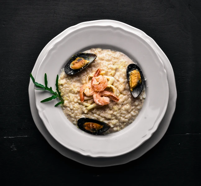 a seafood risotto