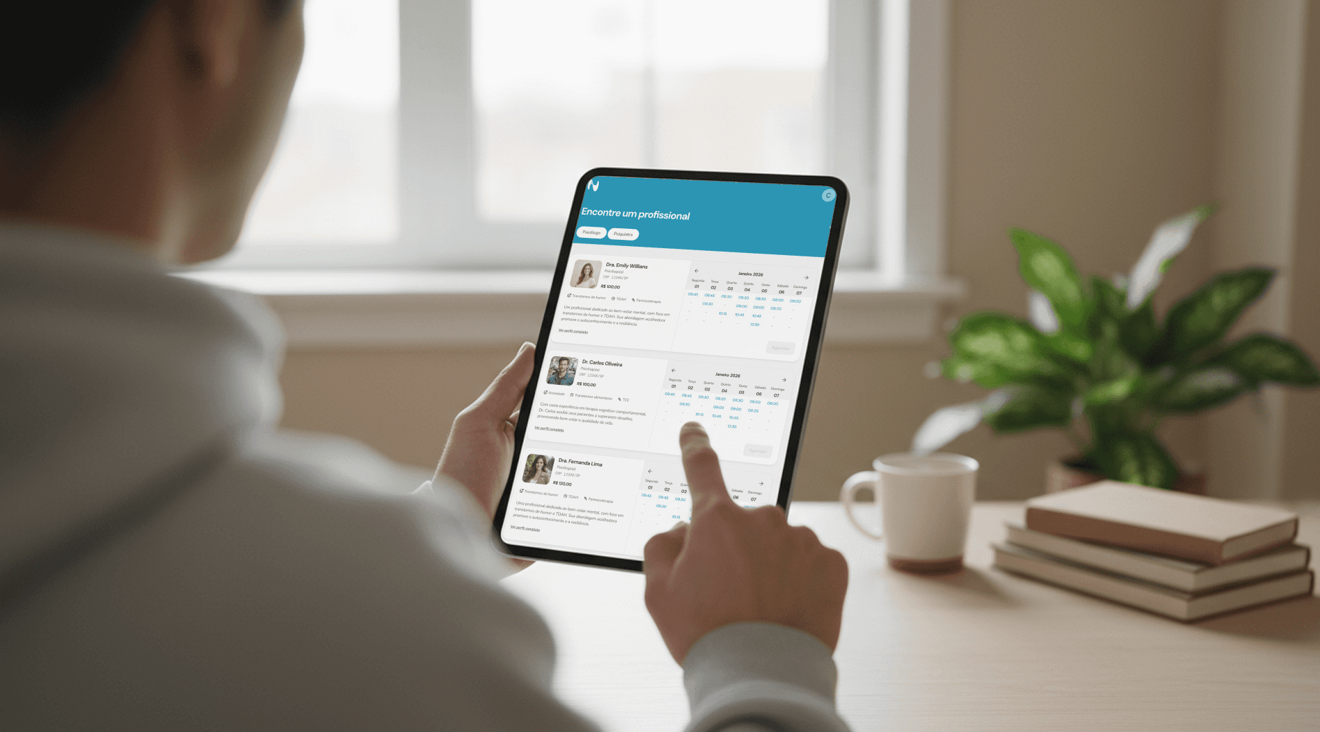 Homem escolhendo profissional na OnMind