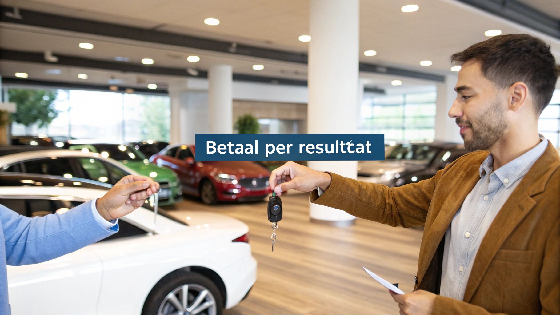 Een marketeer analyseert data op een laptop, wat de datagestuurde aard van performance marketing symboliseert.