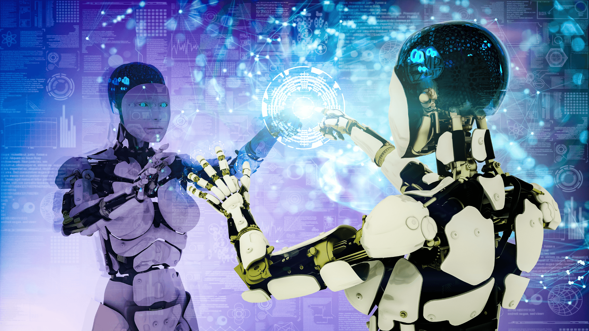 Roboter arbeitet in einem KI System