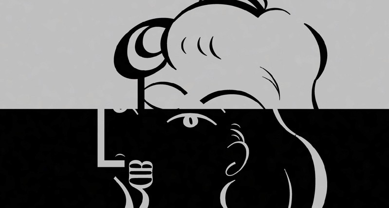 black and white silhouete