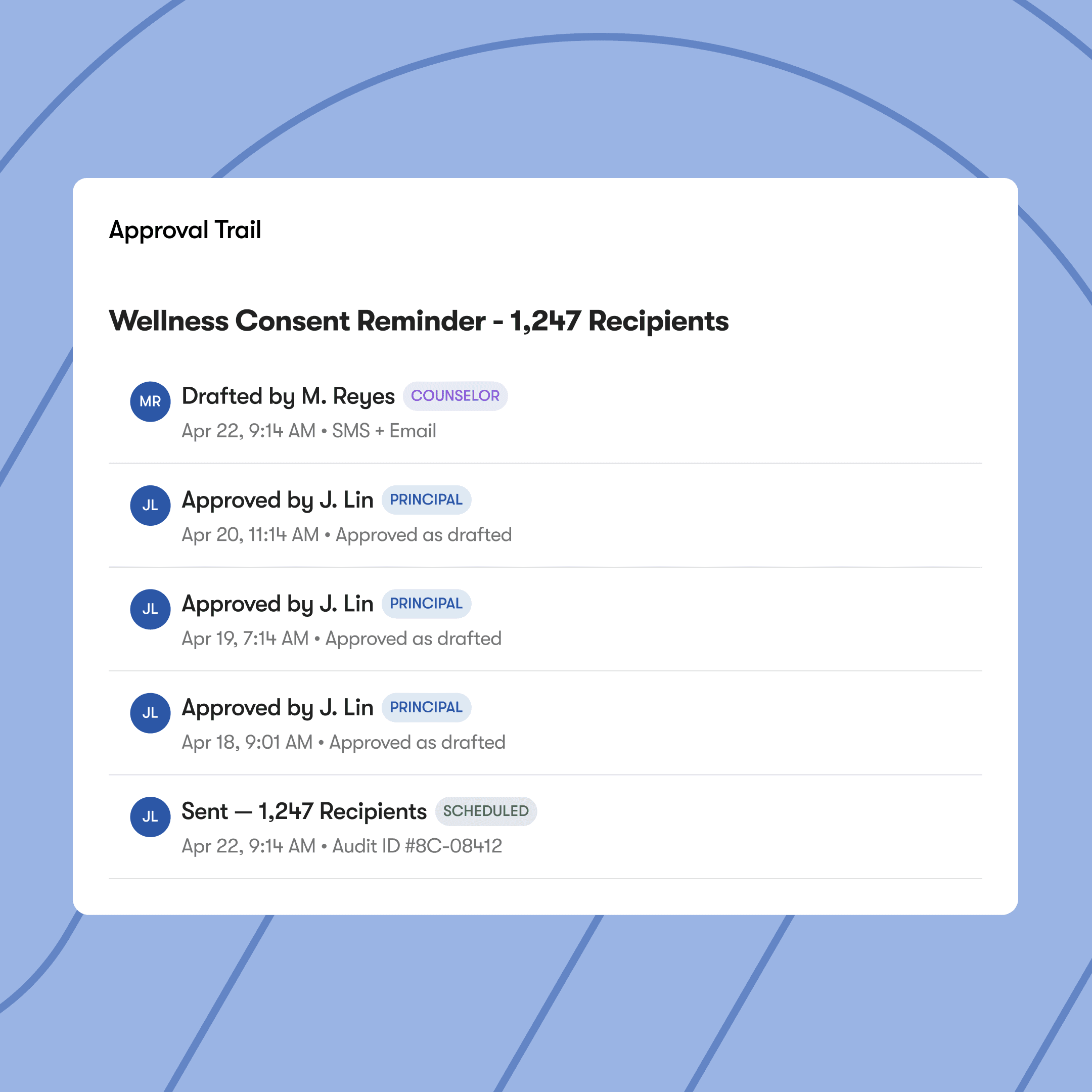 An image showing Impact Suite software solution of compliance and training where a school staff member can see tall the tasks they need to complete and all the tasks they have completed