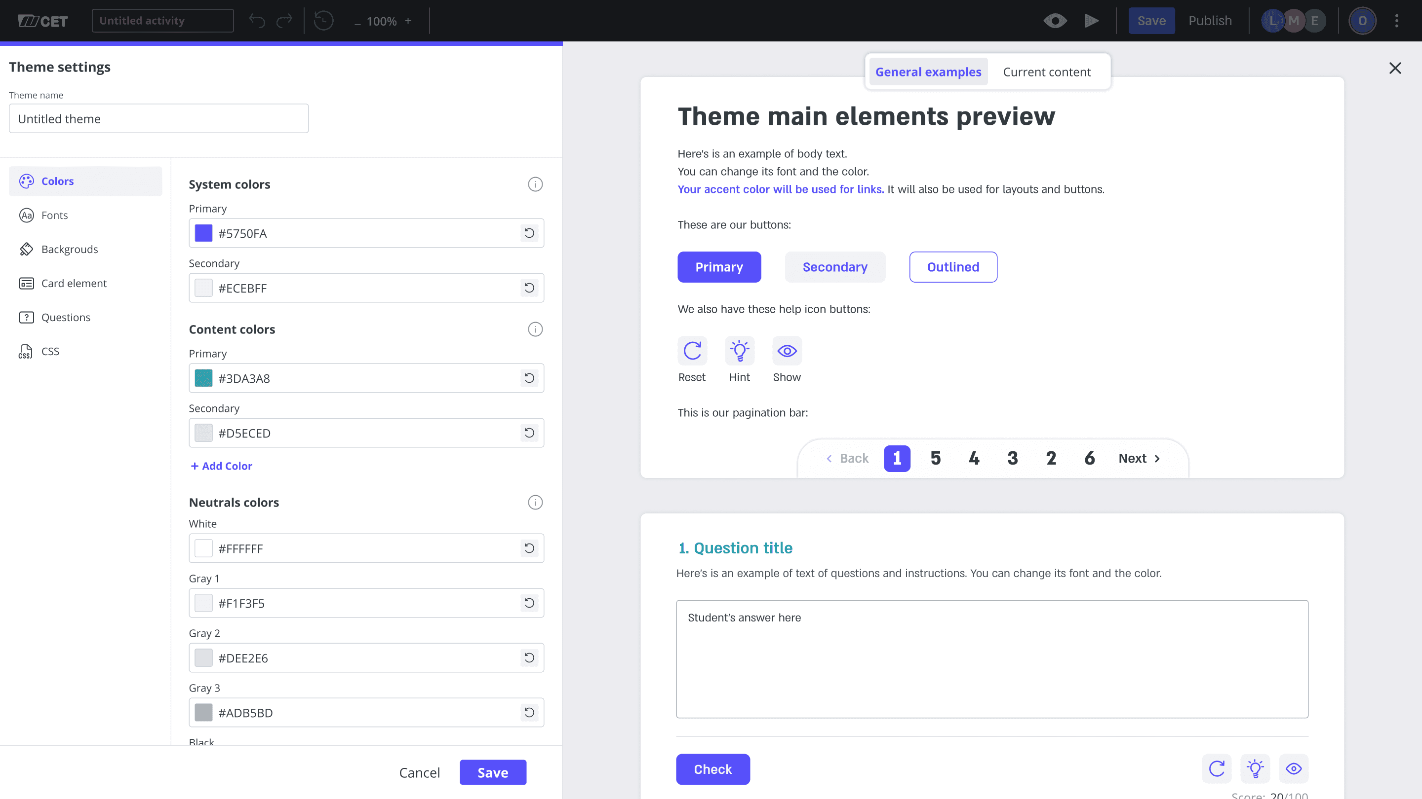 Design and behavior governed by a shared theme.