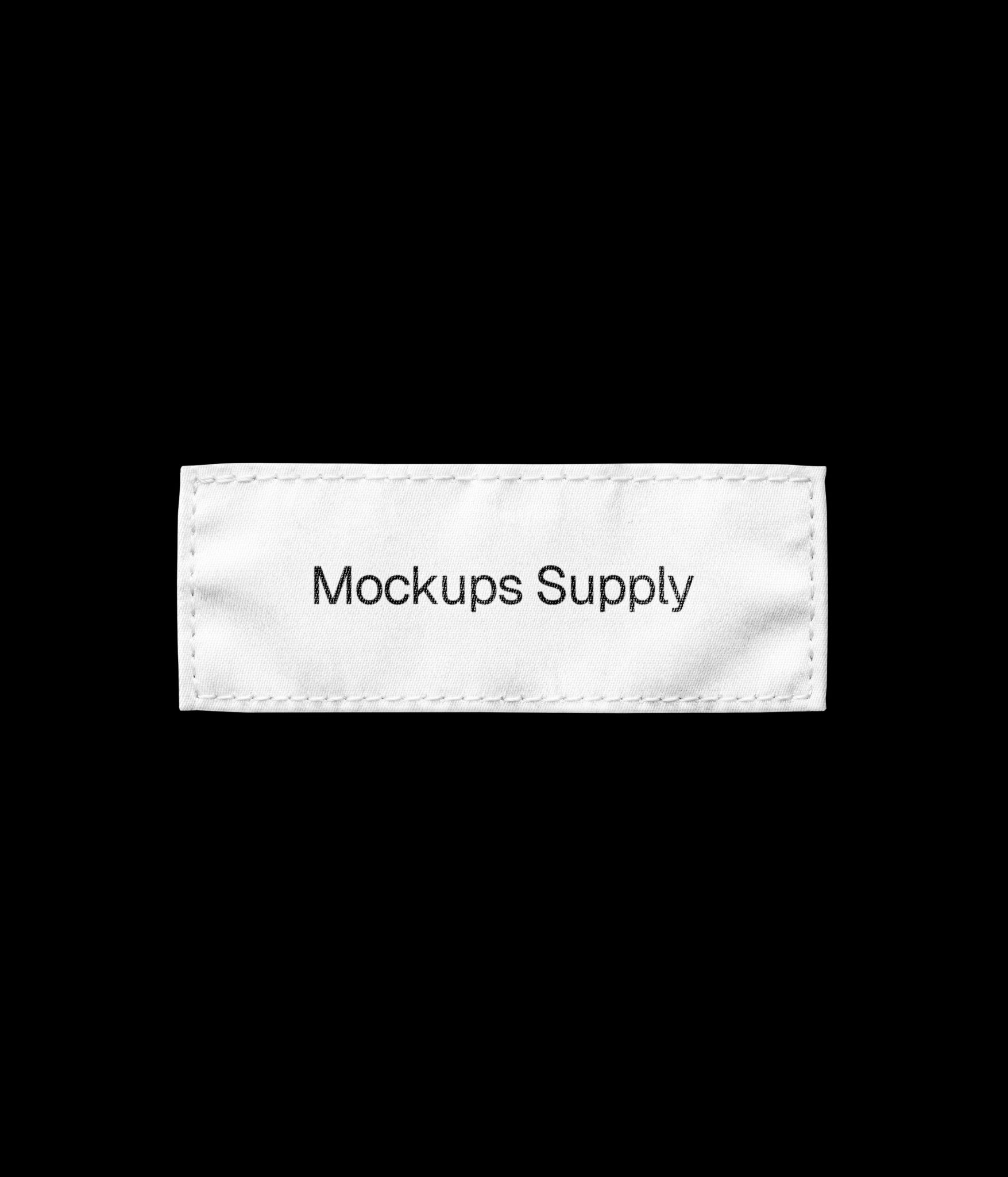 Aesthetic clothing label mockup download PSD