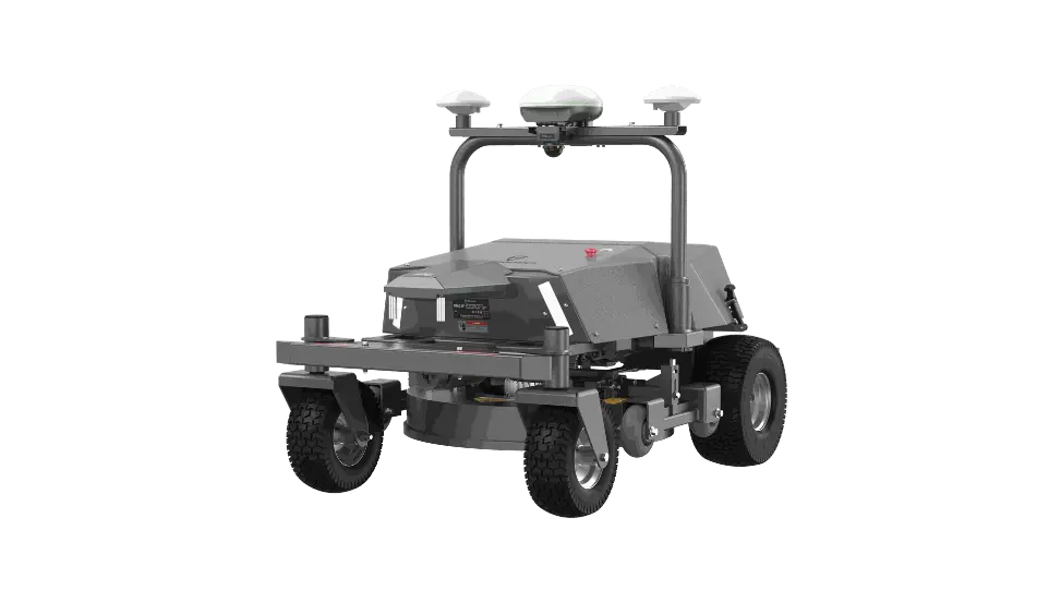 FJD RM21 Rough Ranger commercial robotic mower, side view