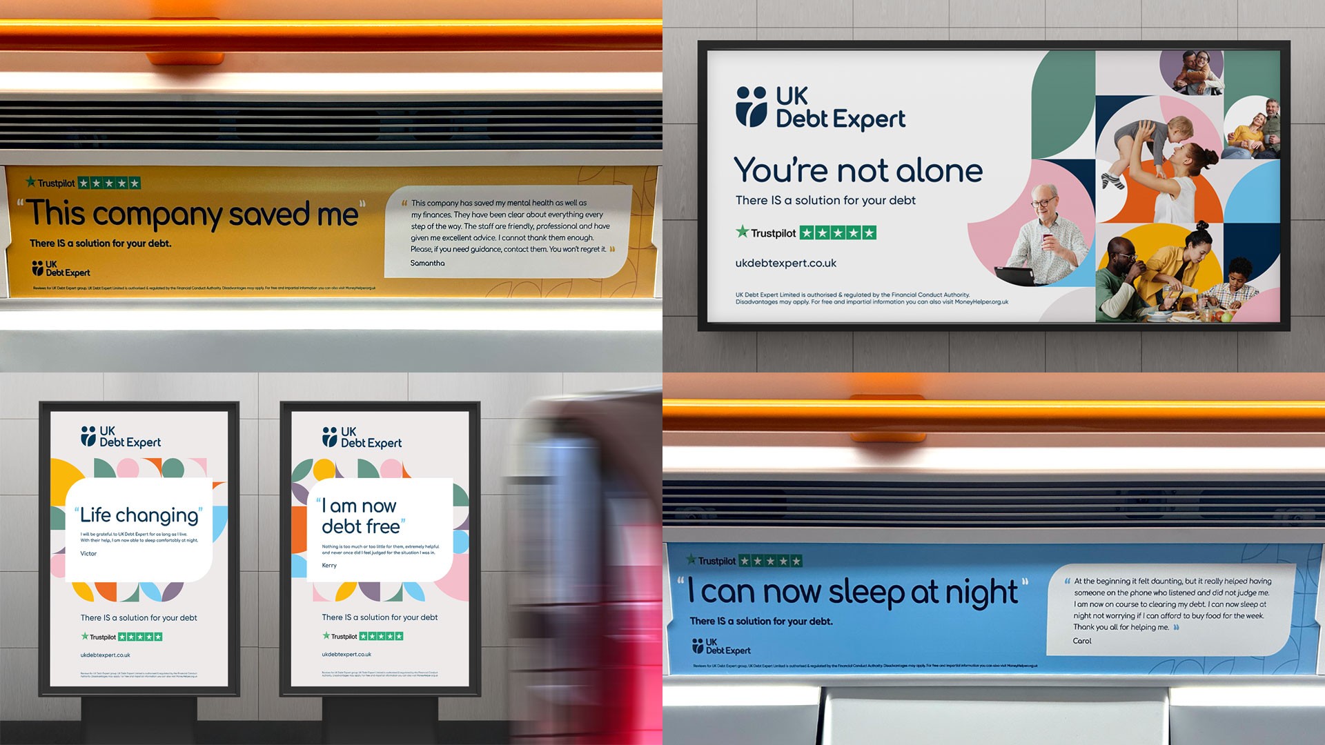 UK Debt Expert Subway Out of Home Poster Adverts