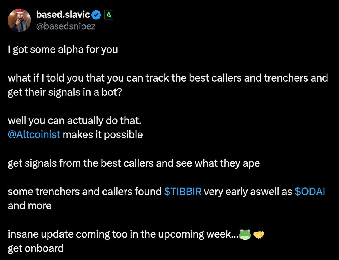 Twitter testimonial screenshot