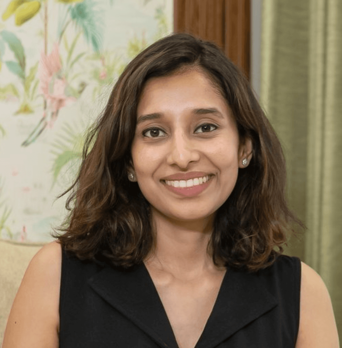 A photo of woman in red
