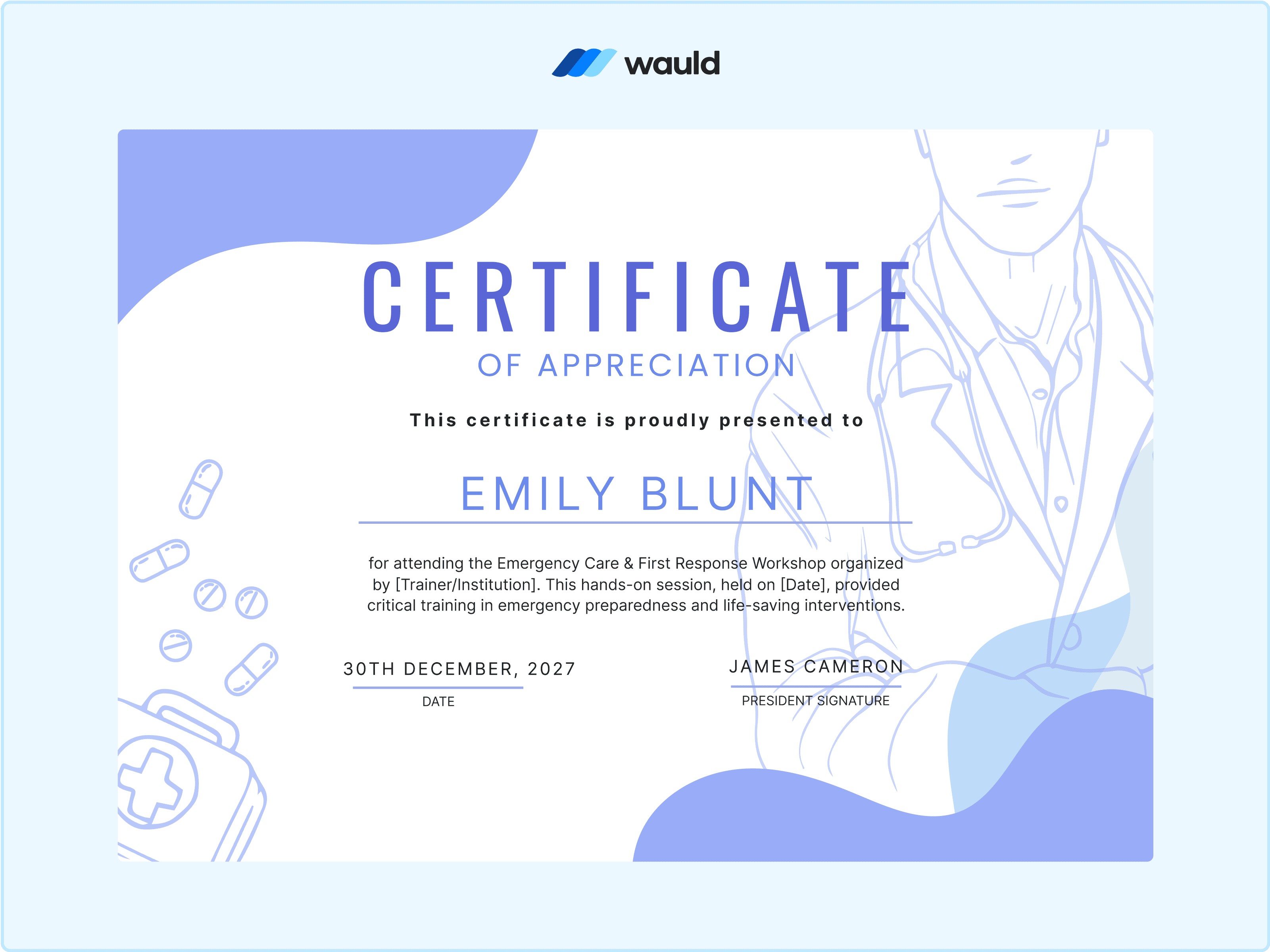 Wauld - Animated Medical Certificate Templates 