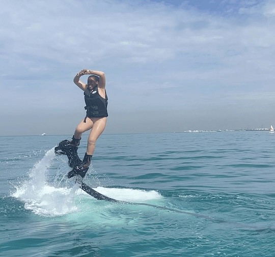 5 star review from client who tried flyboarding with ride in dubai