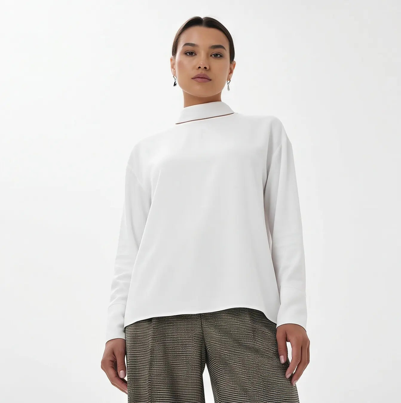 Ivory Minimal Blouse 3