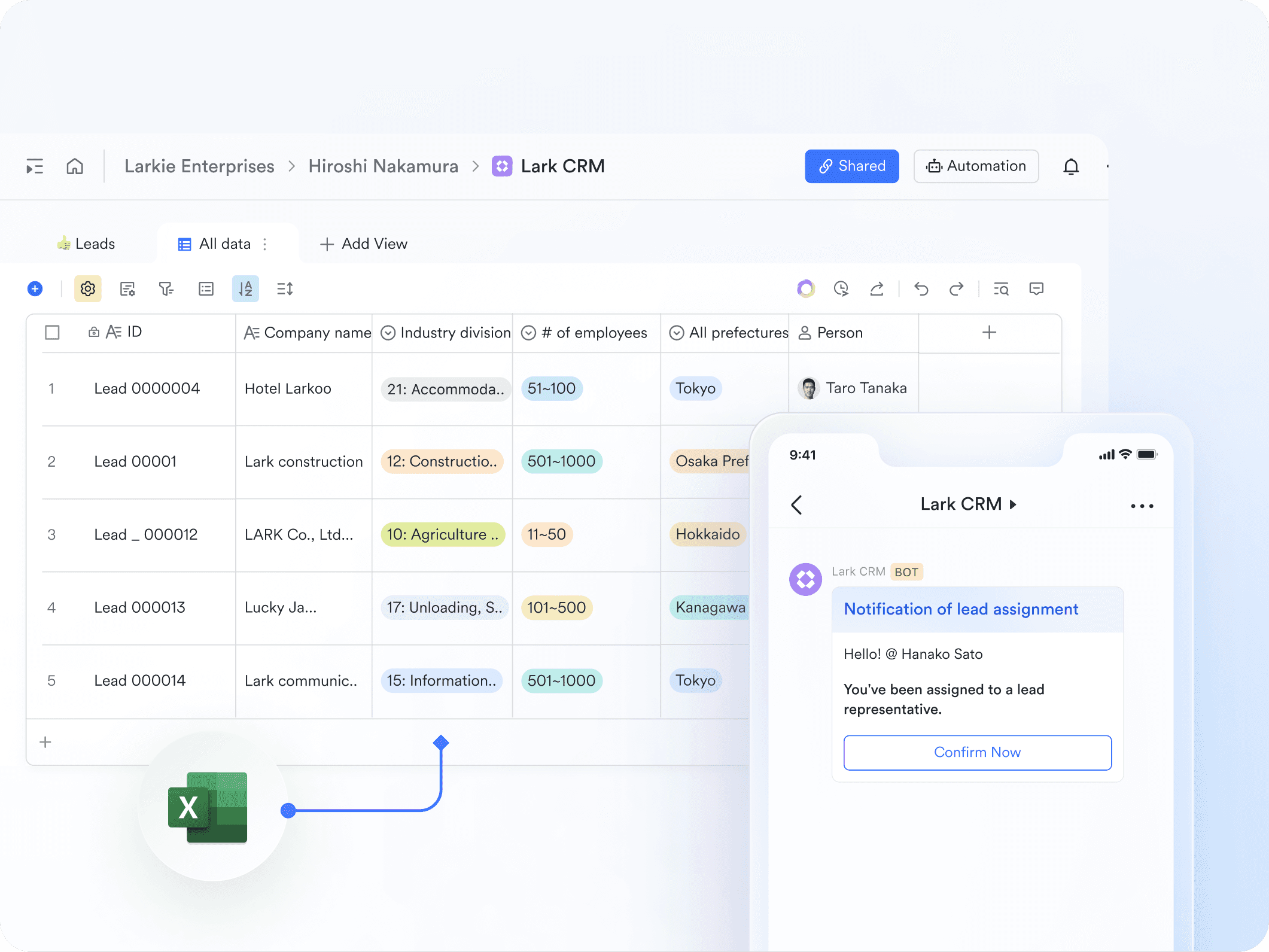 Boost sales with lead management in Lark CRM
