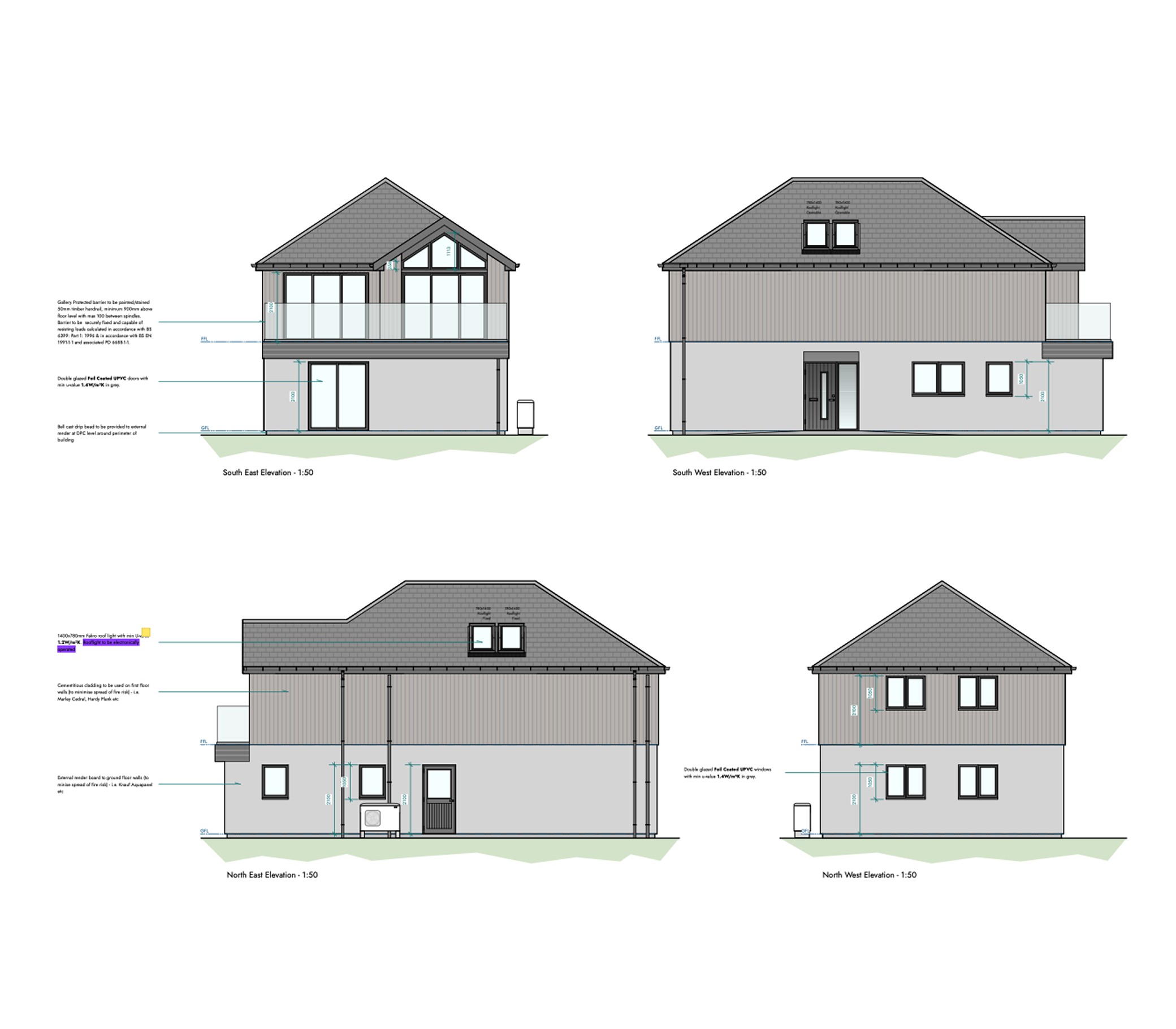 Two construction workers in hard hats stand on ladders near a large window, with sunlight streaming through. They appear focused and industrious.