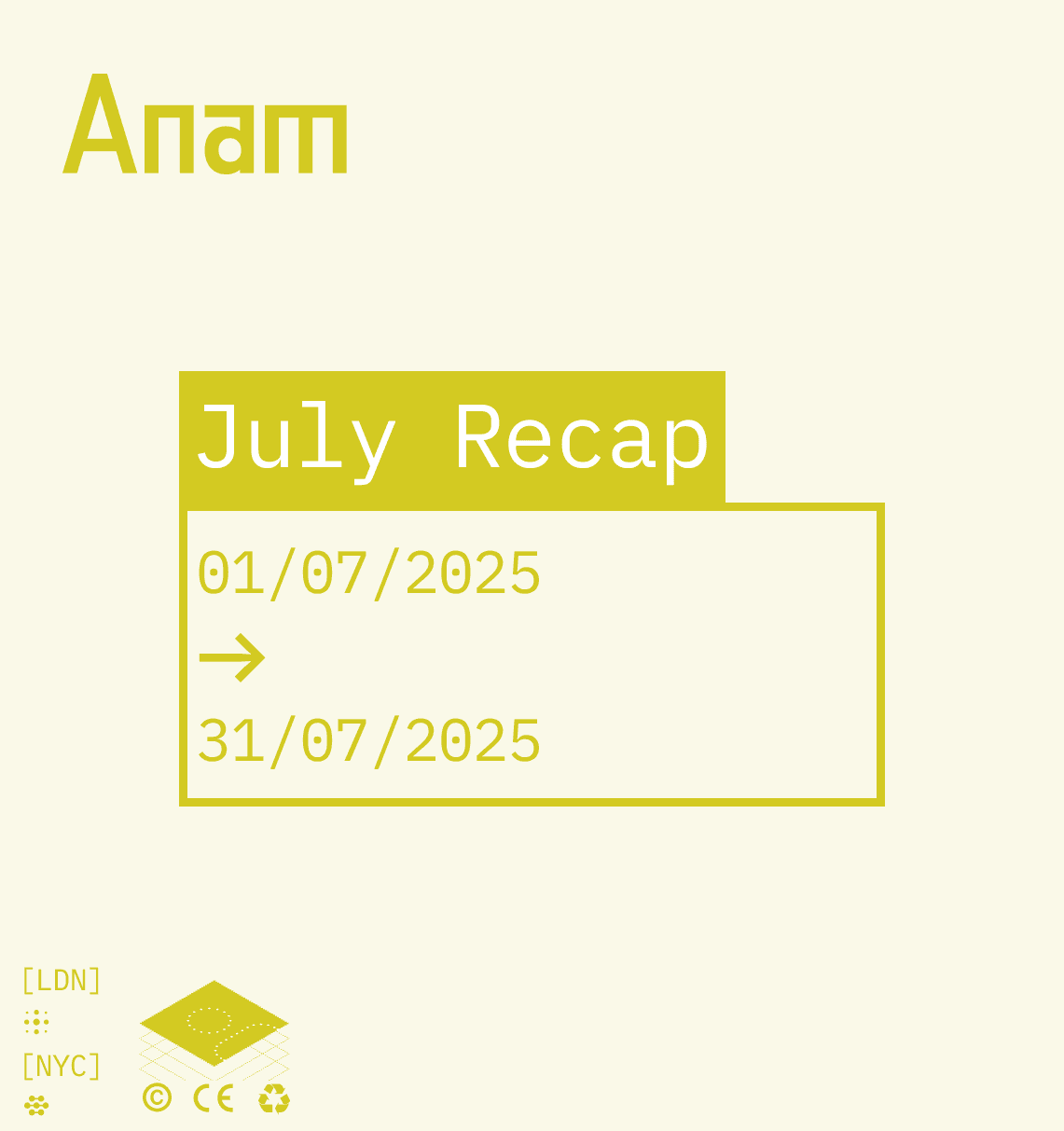 image of a cocktail with the anam logo on top