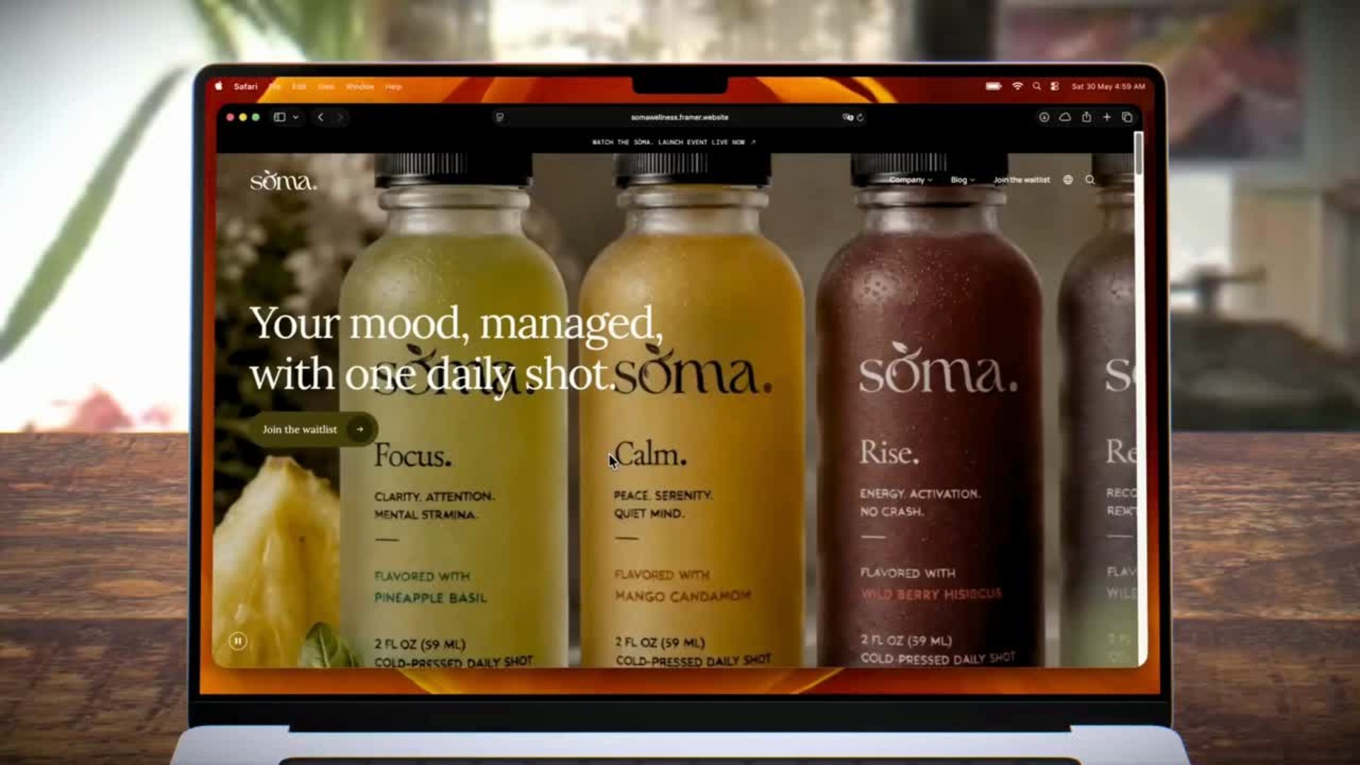 SÒMA. Wellness Shots original brand and web design by ÉCLOVA Studio