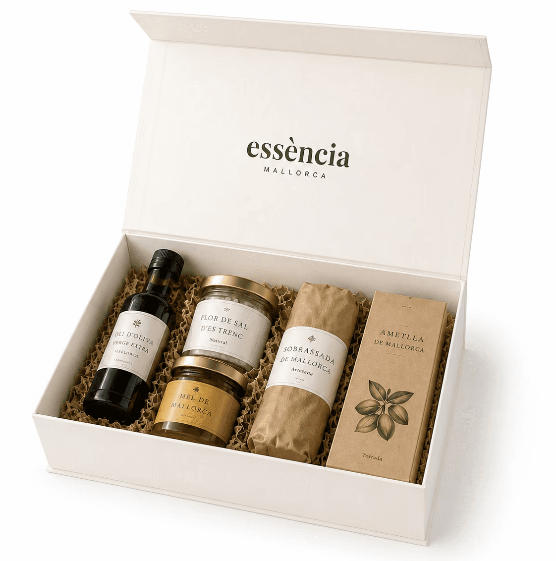 Curated gastronomic gift box featuring authentic local products from Mallorca.