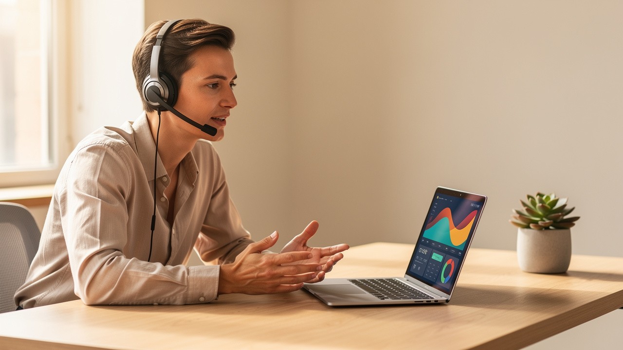 Sales rep professionally handling call objections