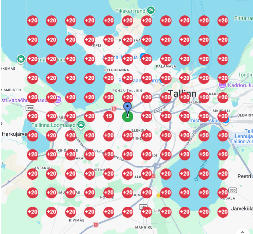 Sinu asukoht Google rankingus