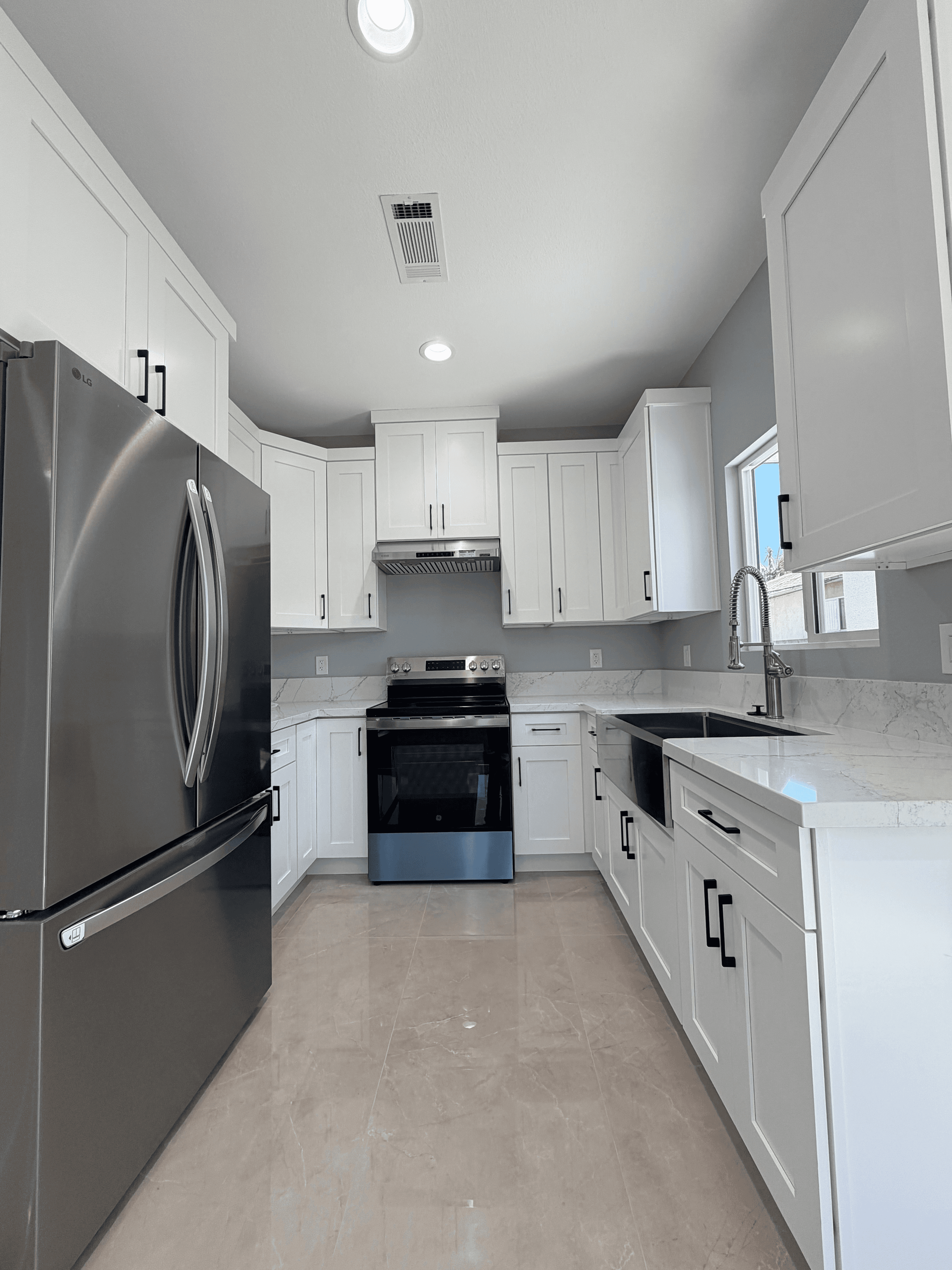 Luxury bathroom design inside 2 bath ADU – Garden Grove CA